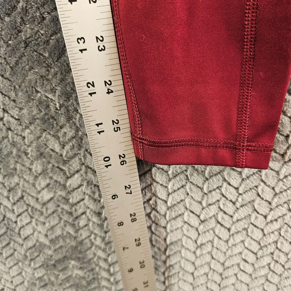 Avia Womens Burgundy Athletic Leggings With Pockets Size XS‎